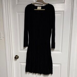Kate Spade Black Ribbed Knit Dress